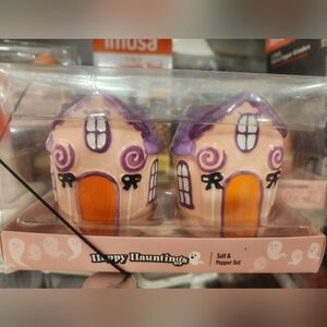 Happy Hauntings Salt & Pepper Set - Purple and Orange